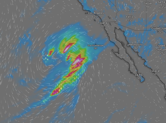 Baja California enfrenta la trayectoria de un nuevo ciclón extratropical